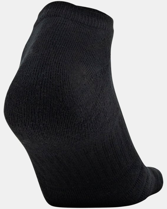 Unisex UA Training Cotton No Show 6-Pack Socks, Black, pdpMainDesktop image number 4